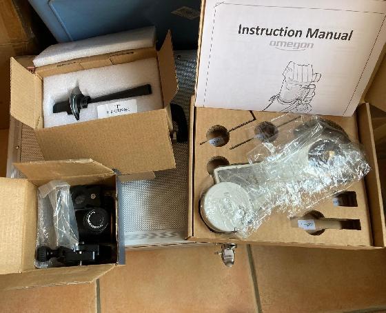 Monture Omegon Minitrack LX3 + viseur polaire + rotule