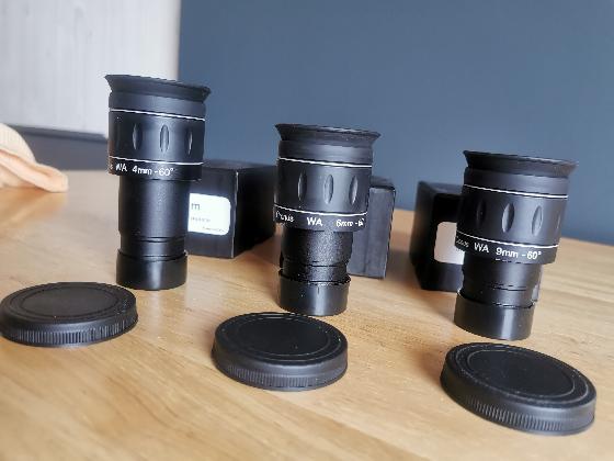 Kit d'occulaires Omegon 4mm/6mm/9mm