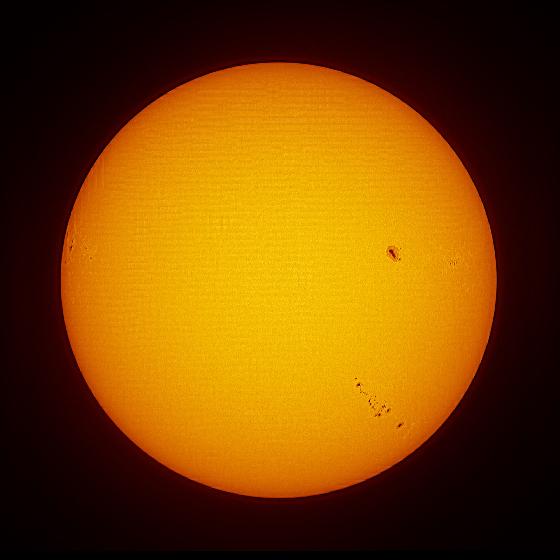 Soleil avec l'ASI178MM + filtre solaire Baader