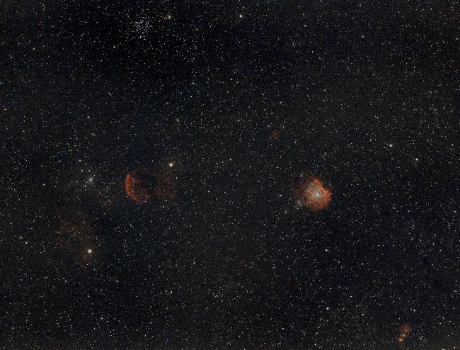 Nébuleuses de la Méduse et Tête de Singe