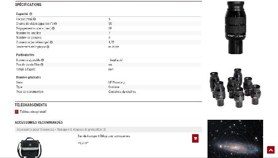 Oculaire Omegon 5mm