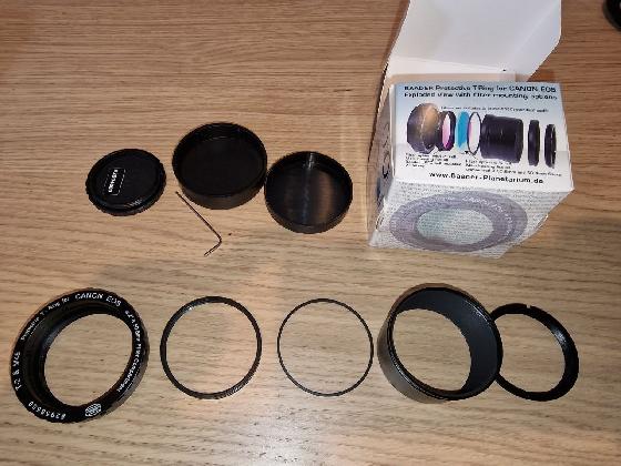 Bague Canon vers M48 ou T2, spécialement conçue pour la possibilité d'insérer un filtre