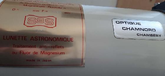  lunette Vixen 80/1200 F/D 15 rebadgée SBS