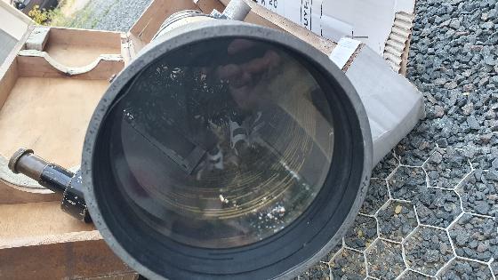 Ensemble Lunette ancienne de 140mm avec 8 oculaires redresseur et tubes allonge 