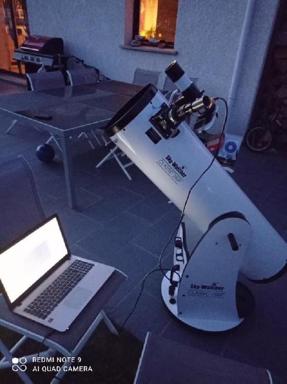 Disposition sur télescope 