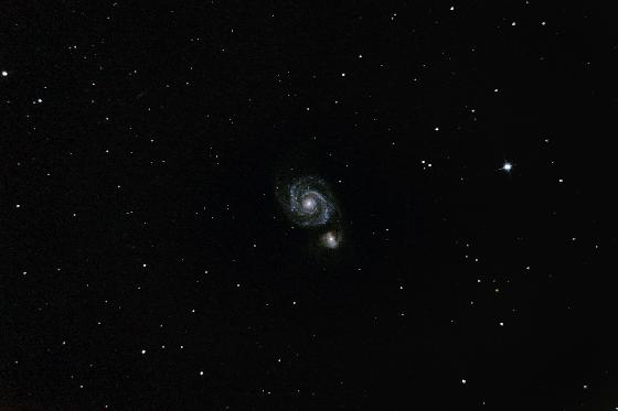 M51 - dans les nuages - 17 minutes