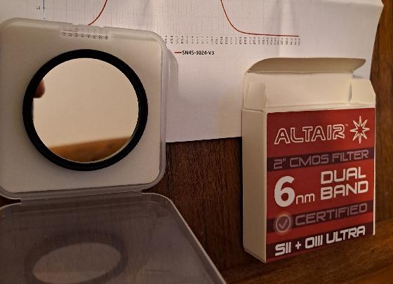 Filtre Dual-band 6nm SII-OIII altair Astro 2"