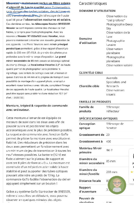 Télescope Bresser 203s/800 Exos 2 Goto