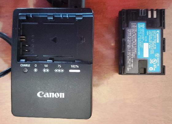 Chargeur et une des deux batteries 