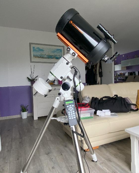Tube Celestron C8 fastar sur HEQ5pro Go-to+divers
