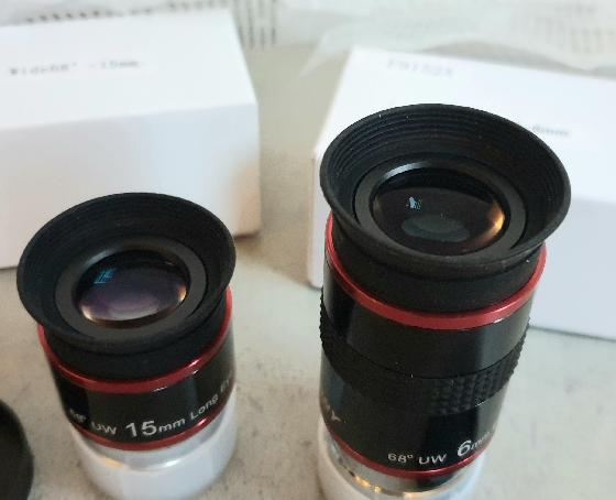 Oculaires 15mm et 6mm 68°