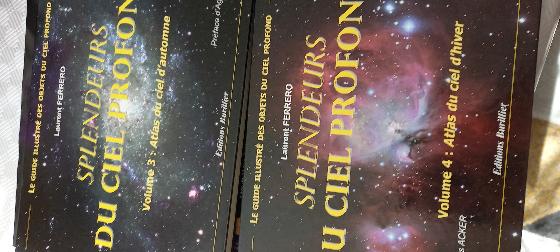 Vends les 4 volumes de l'atlas "Splendeurs du ciel profond " de Laurent Ferrero