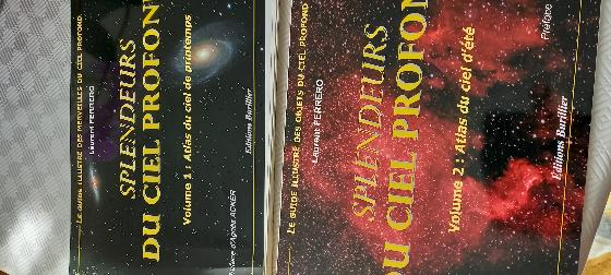 Vends les 4 volumes de l'atlas "Splendeurs du ciel profond " de Laurent Ferrero