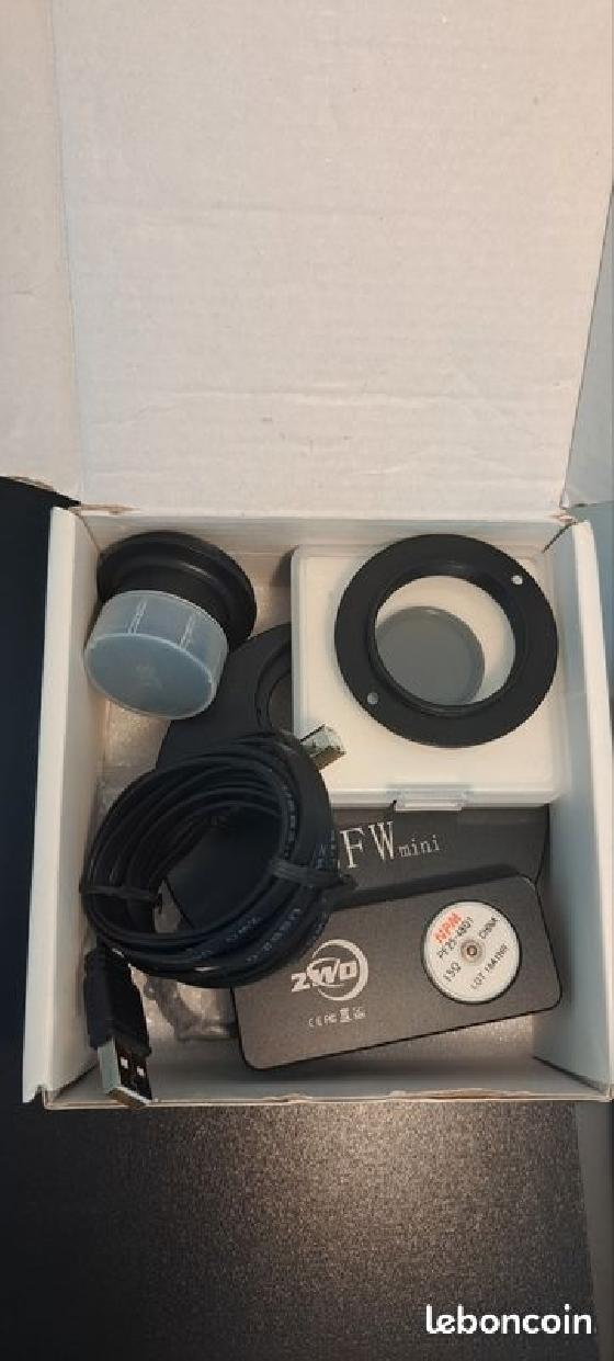 Pack Complet Roue à filtres ZWO EFW Mini (5 pos.) + Accessoires + Révision complète
