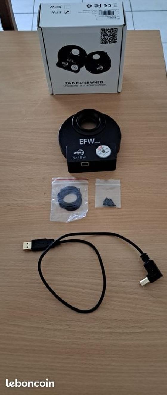 Roue à filtres électronique ZWO EFW Mini (5x 1.25") + Filtre Dark Inclus