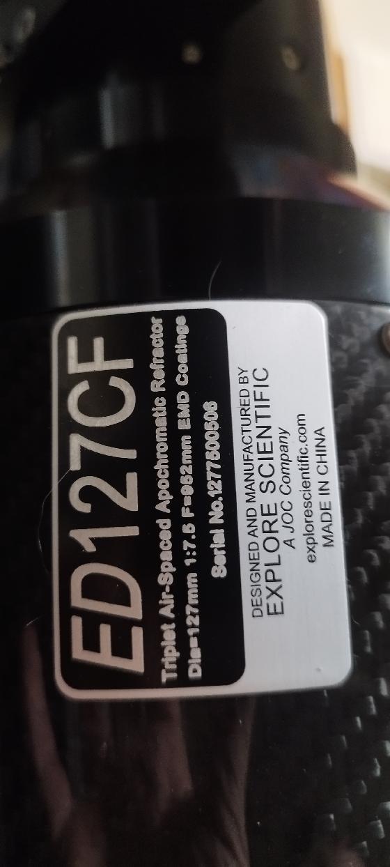 lunette apochromatique Explore Scientific ED127 CF triplet f/7.5 + mallette complète