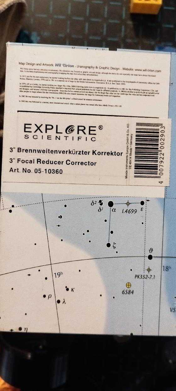réducteur / correcteur Explore Scientific 3" 0,7× – avec adaptateurs Nikon & Canon