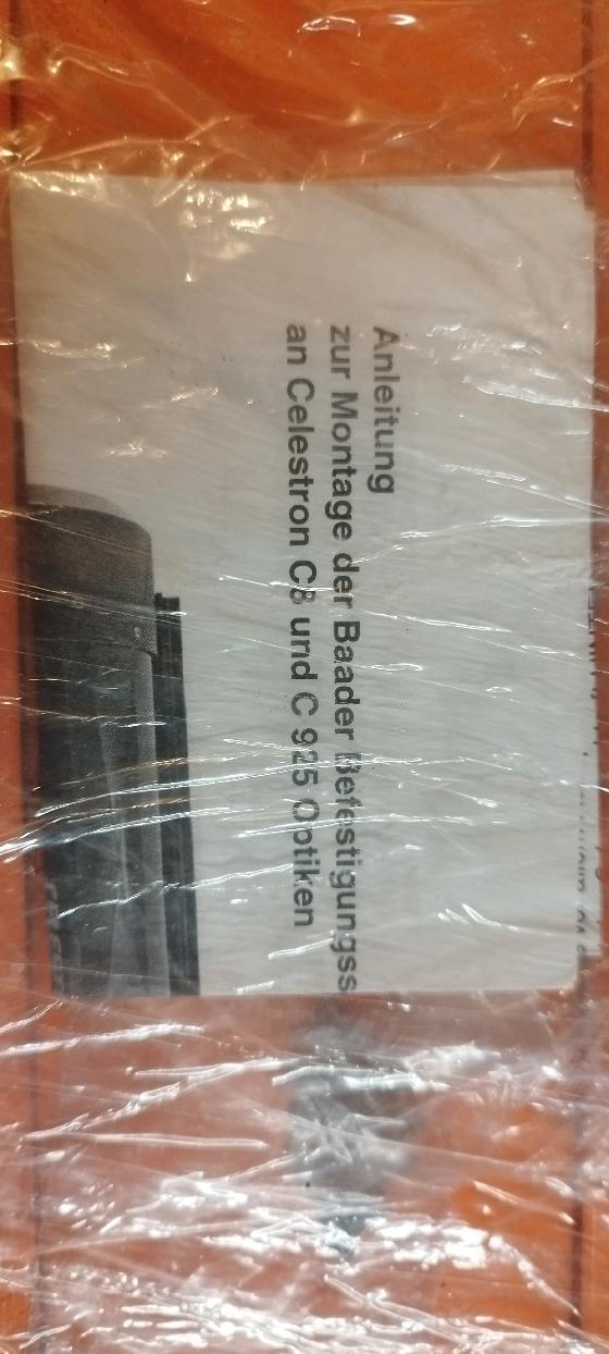 Queue d’aronde Baader Losmandy / CGE 46 cm – Celestron C8 / C9.25 – Neuve