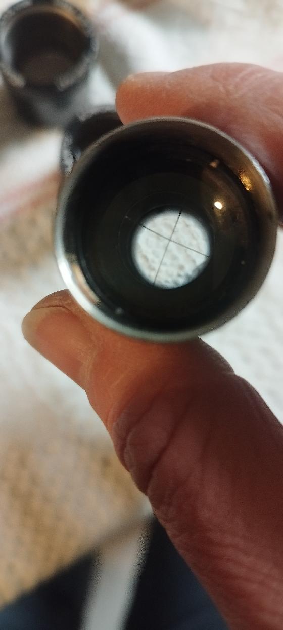 Oculaire réticulé ancien 26,5 mm (0,965") - mire en croix - optique propre