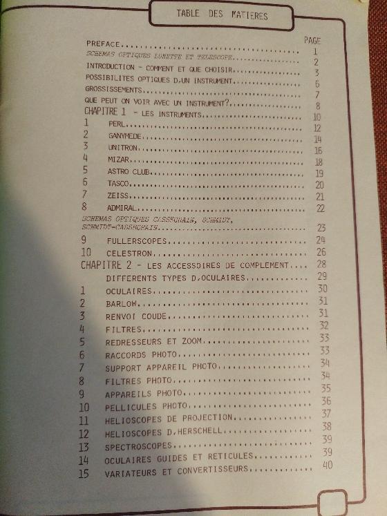 Catalogue astronomie Devaux-Chevet 1977 - instruments, oculaires, accessoires