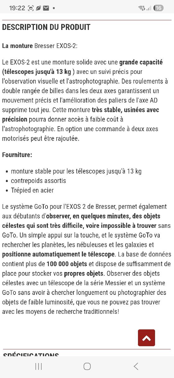 monture bresser exos 2