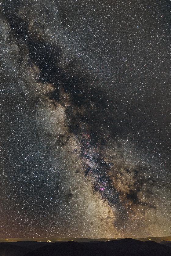 Voie lactée grand champs au mont Chiran