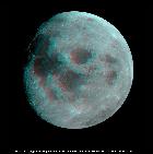 Lune 3D Apollo 11 anaglyphe