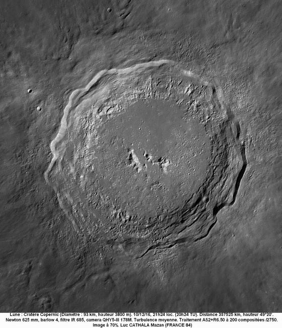 Cratère Copernic 10/12/16 625mm barlow 4 IR685 70% Luc CATHALA