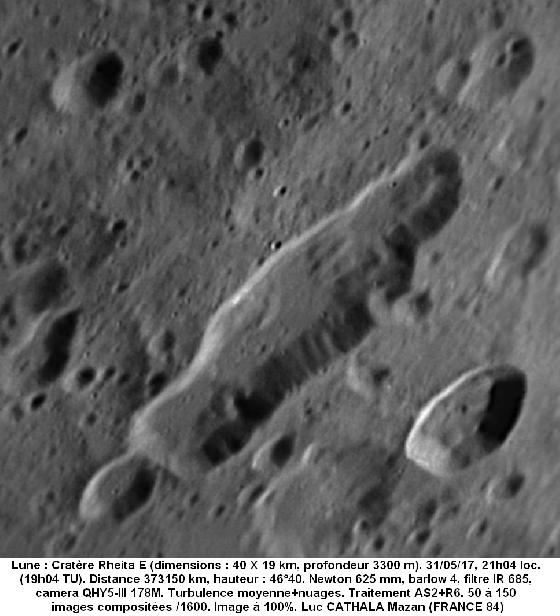 Cratère Rheita E 310517 625 B4 IR685 100%  Luc CATHALA