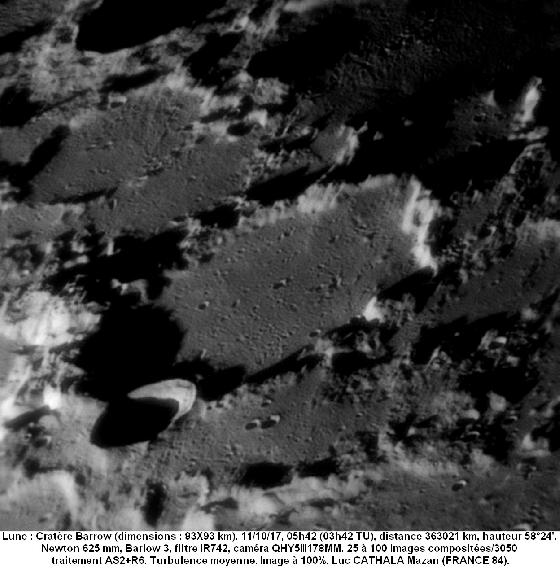 Cratère Barrow 11/10/17 625mm barlow 3 IR742 100% Luc CATHALA