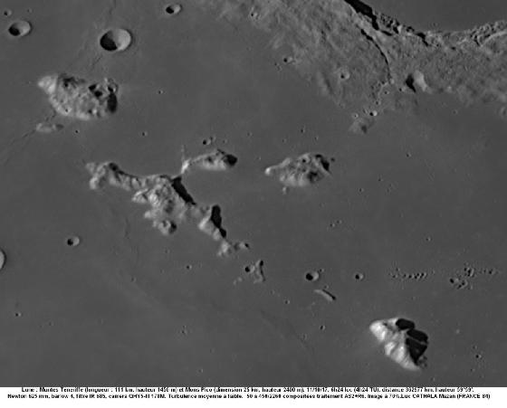 Montes Teneriffe et Mons pico 11/10/17 625 mm barlow 4 IR685 70% Luc CATHALA