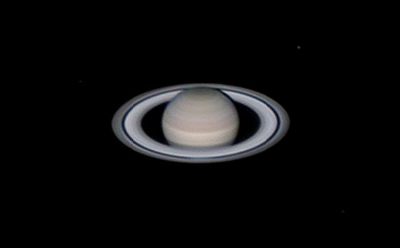 Saturne avec Téthys, Rhéa et Dioné