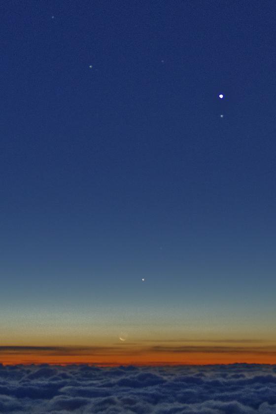 170918 - Alignement Lune Mercure Mars Venus - Regulus