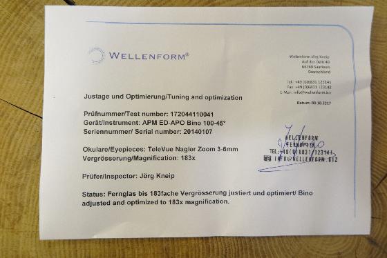 vds Jumelles APM ED APO 100MM 45°