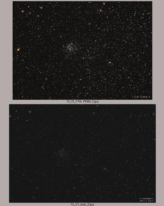 comparaison M52 9 mois d'evolution