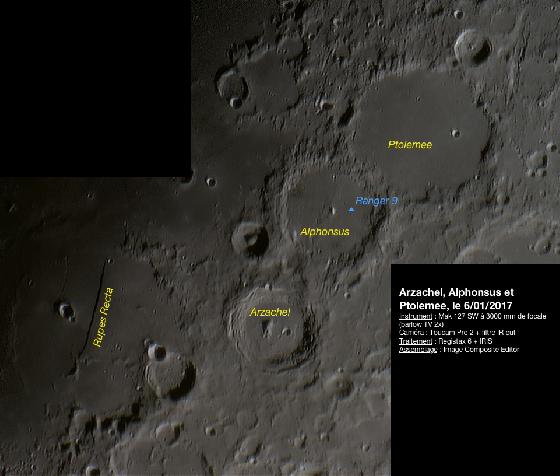 Arzachel Alphonsus Ptolemee, le 6/01/2017
