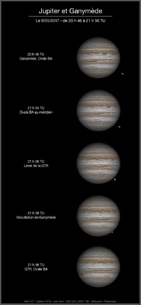 Jupiter et Ganymede, le 9 mai 2017 - Planche
