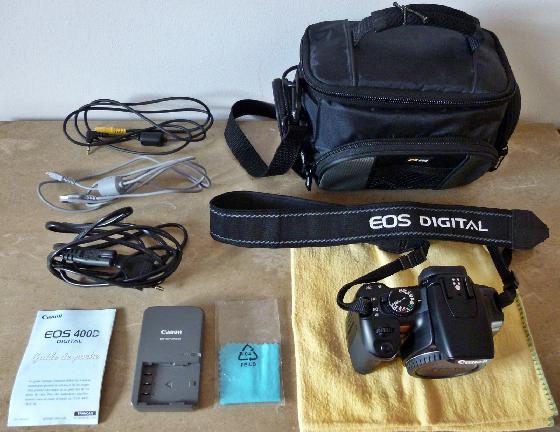 Boîtier Canon EOS 400D avec sacoche matelassée / Etat Neuf