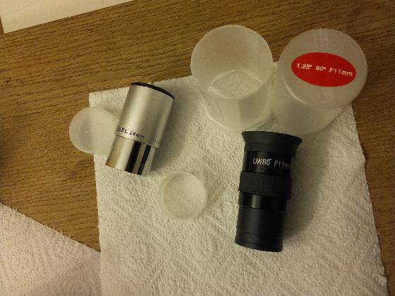 4 oculaires au détail