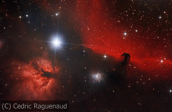 Horse head nebula, Flame nebula, Alnitak