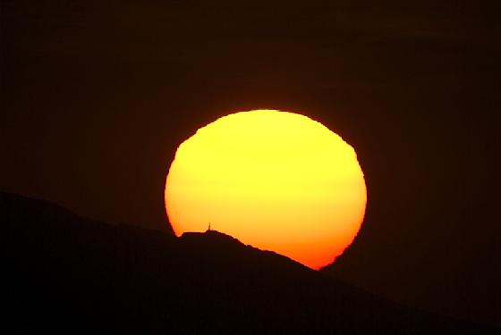 Coucher de soleil et rayon vert au télé de 1000 mm (3)