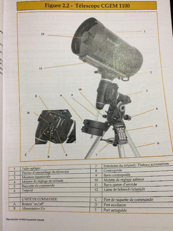 Télescope marque Célestron série CGEM