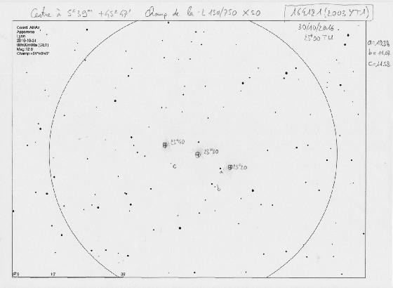 2003 Yt1 le 30 octobre 2016