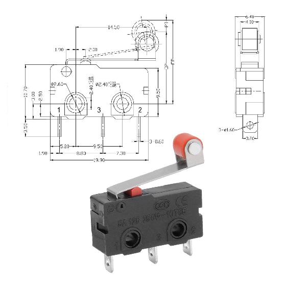 Bras Levier Rouleau Interrupteur 