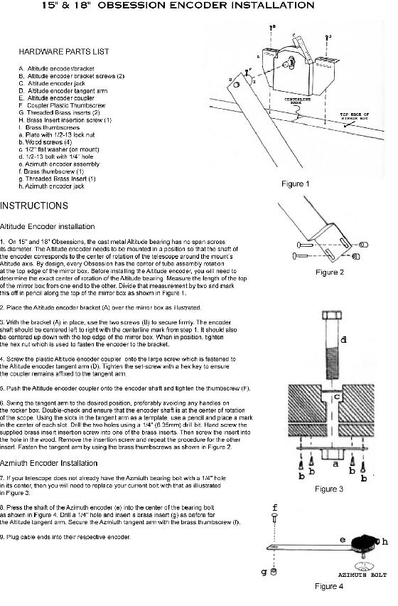 encodeur fix mount hardware Obsession