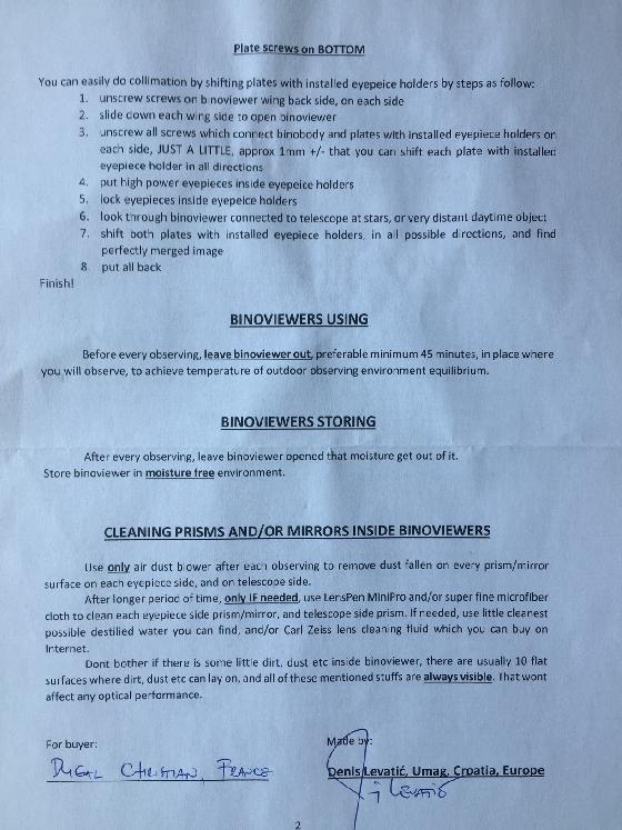 Vends tête bino Carl Zeiss (Prismes 30mm): photos rajoutées