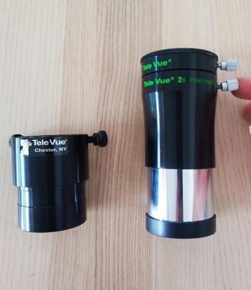 Televue Powermate 2x avec coulant 31,75mm (1,25") et 50,8mm (2") + accessoire Televue