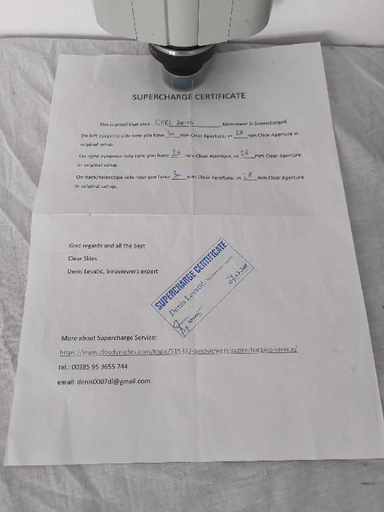 Binoculaire Carl Zeiss (équivalent Baader Mark V)