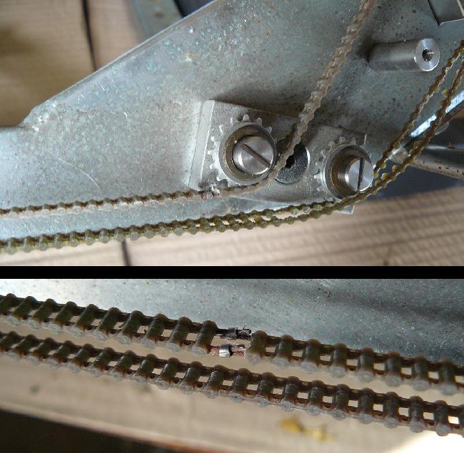 détail chaine d'entrainement