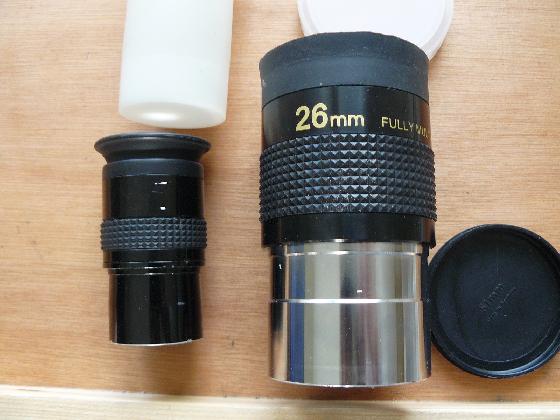 Oculaires Plossl de 25 mm coulant 1.25" (31,75) et 26 mm coulant 2" (50.8)